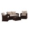 Merrick Lane Atlas 4 Piece Patio Set Contemporary Loveseat, 2 Chair and Coffee Table Set with Back Pillows and Seat Cushions